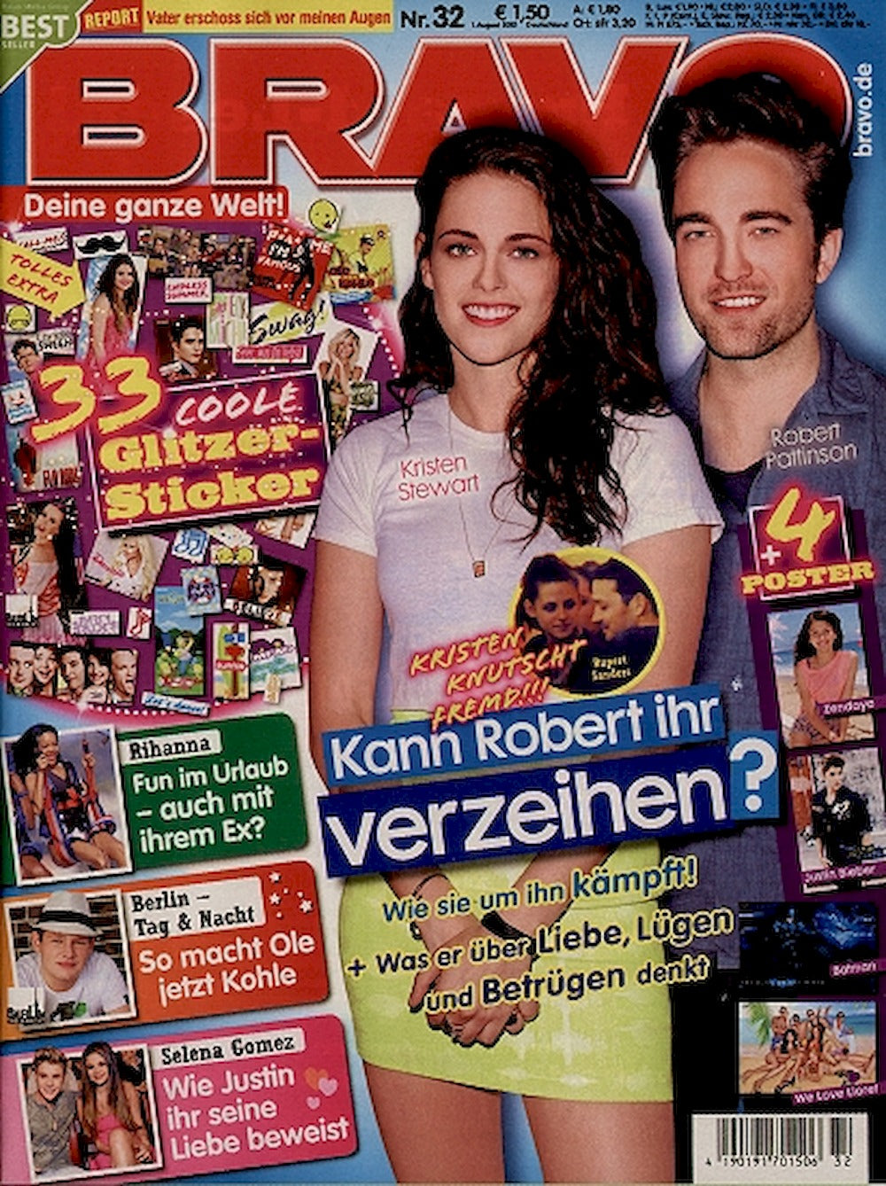 Bravo Magazin Deutschland 2012-32 Kristen Stewart Robert Pattinson