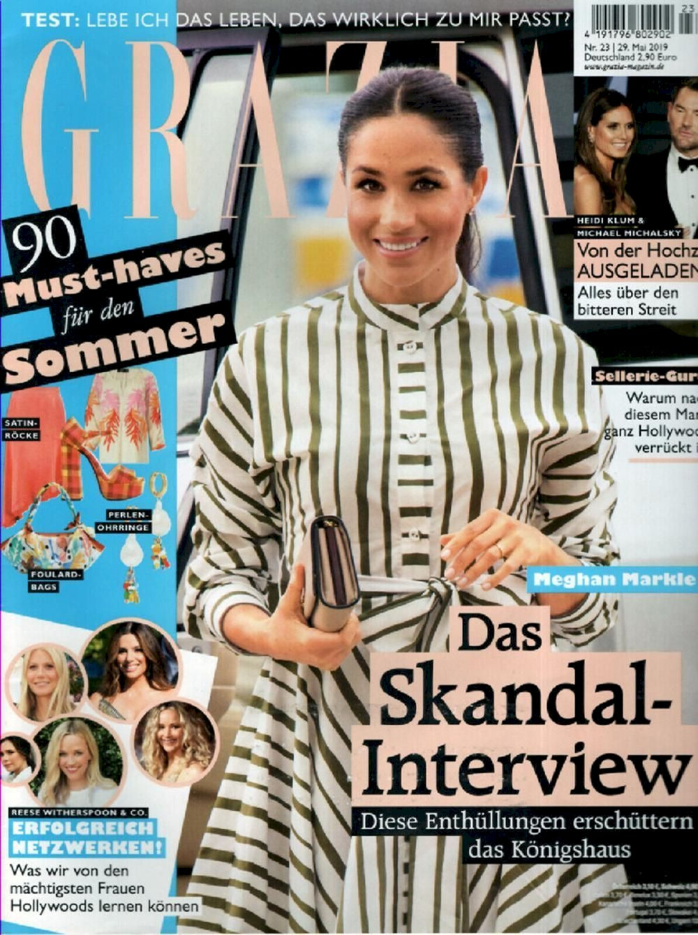 Grazia Magazin Deutschland 2019-23 Meghan Markle Heidi Klum