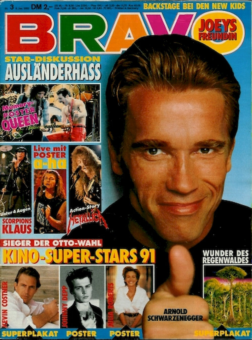 Bravo Magazin Deutschland 1992-03 Arnold Schwarzenegger