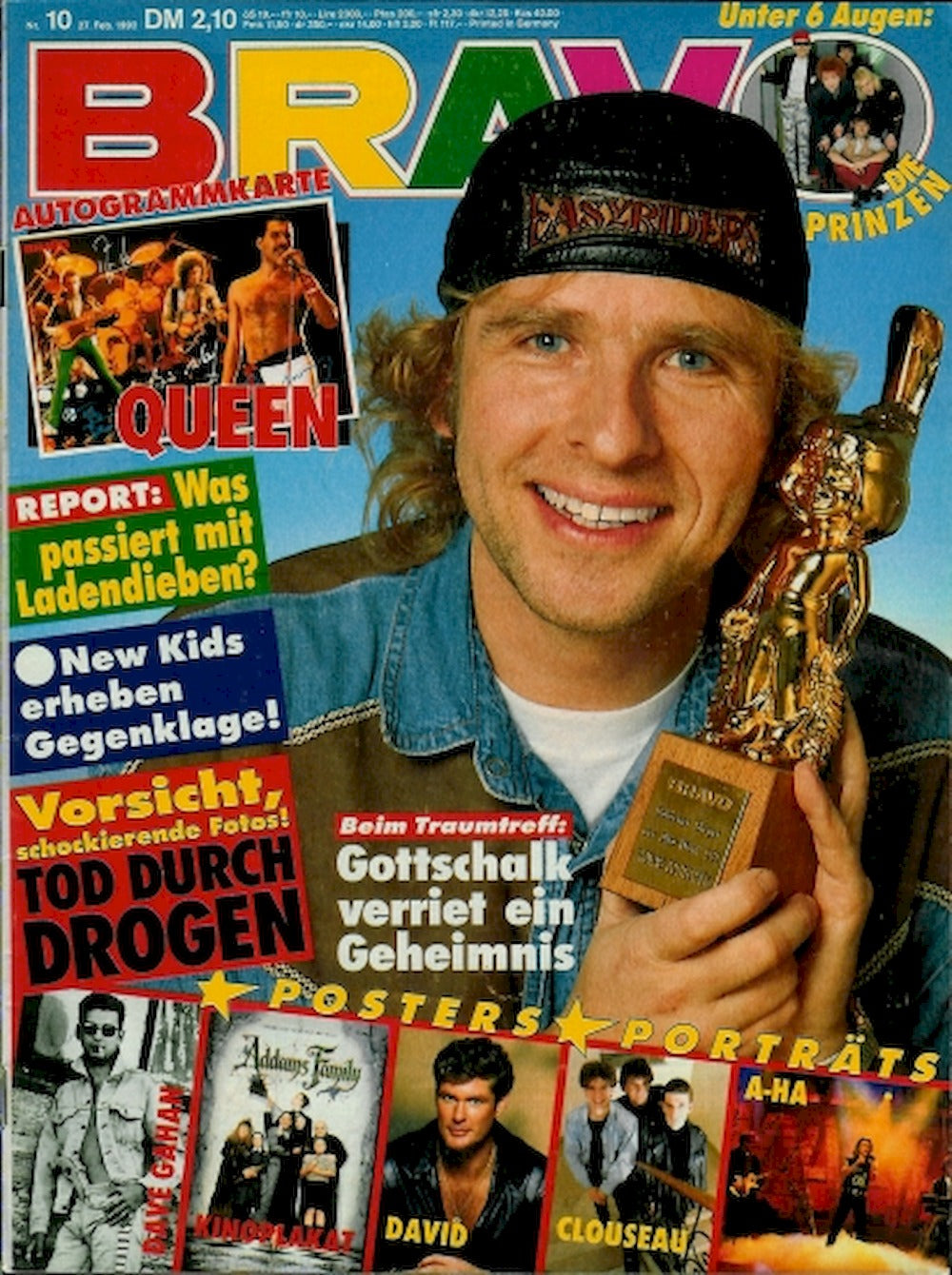 Bravo Magazin Deutschland 1992-10 Thomas Gottschalk Queen Die Prinzen