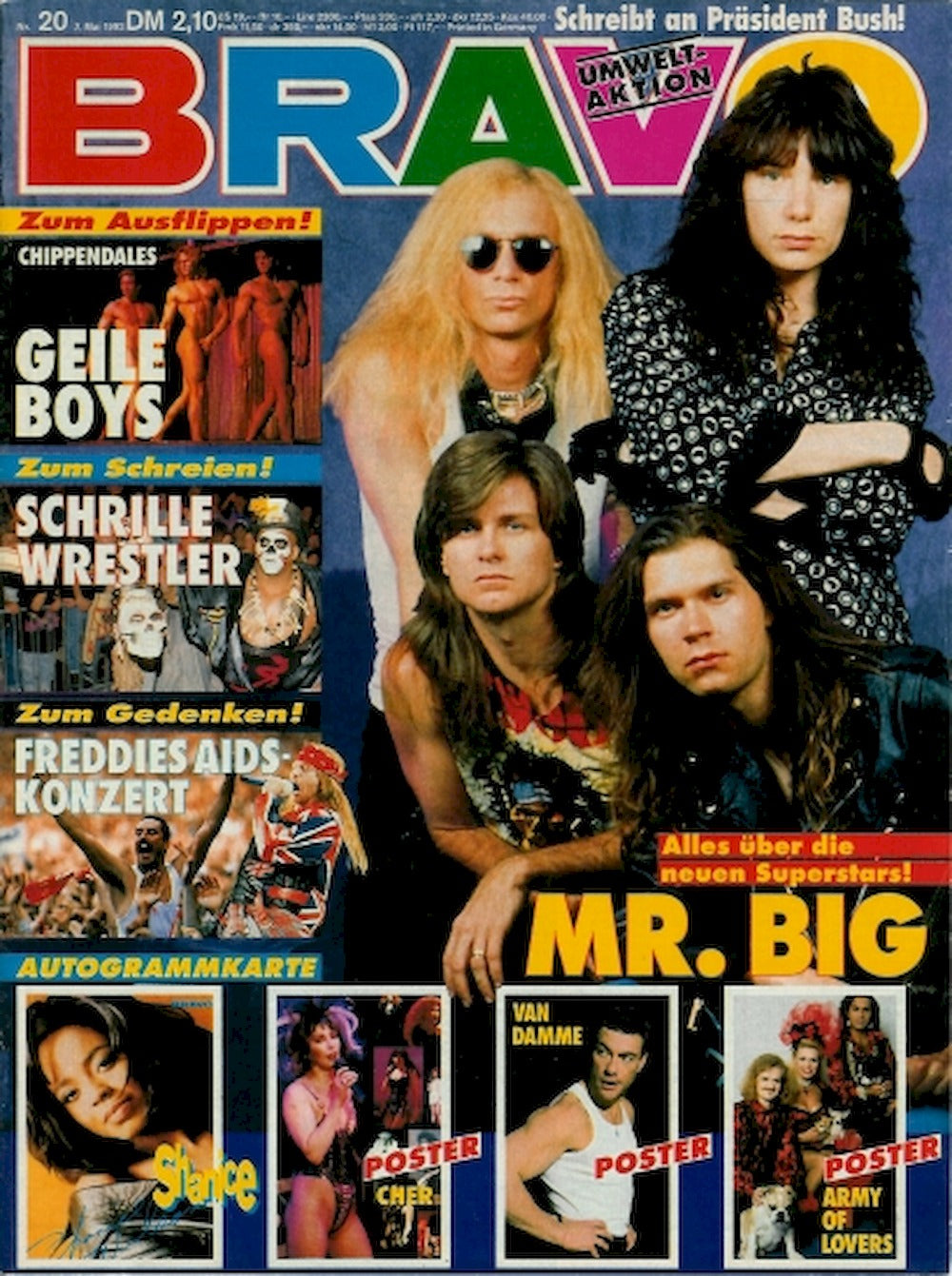 Bravo Magazin Deutschland 1992-20 Mr. Big Cher Shanice