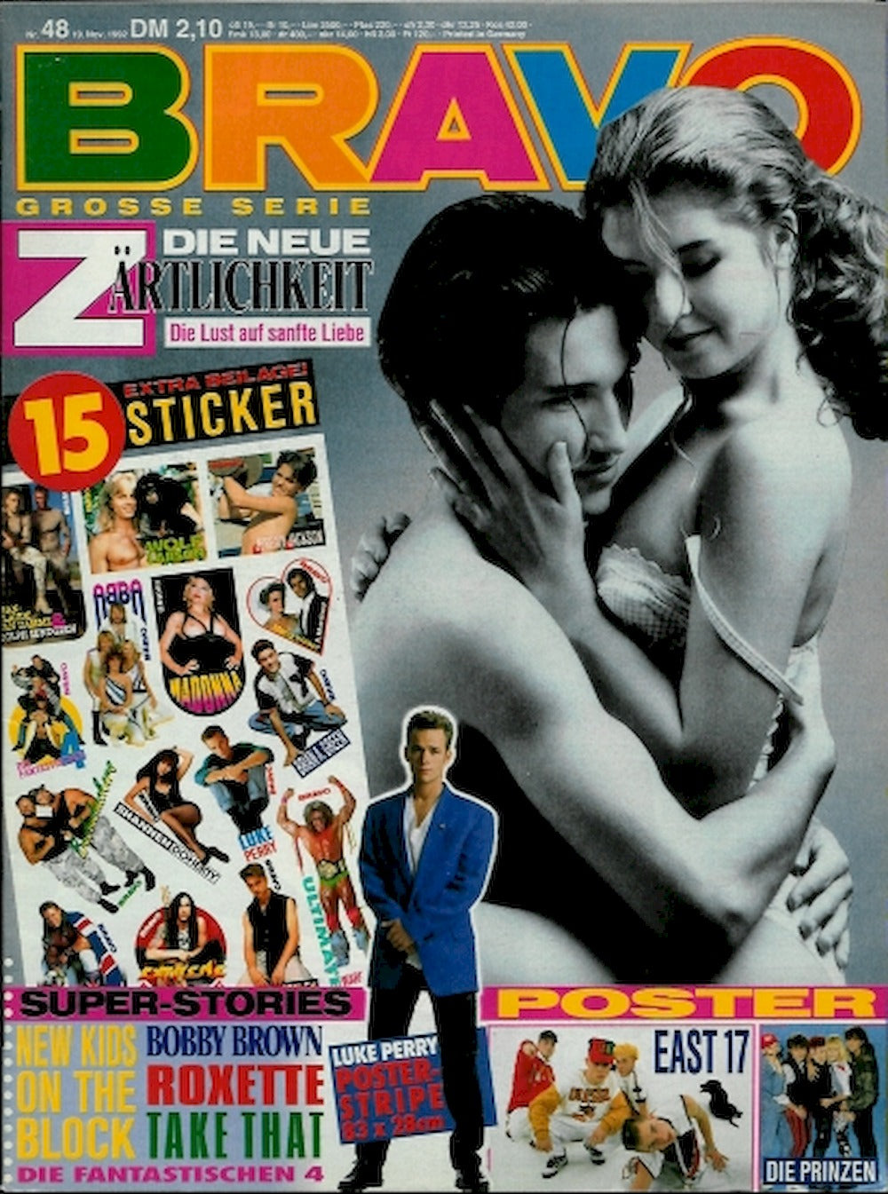 Bravo Magazin Deutschland 1992-48 Luke Perry East 17 Roxette Bobby Brown