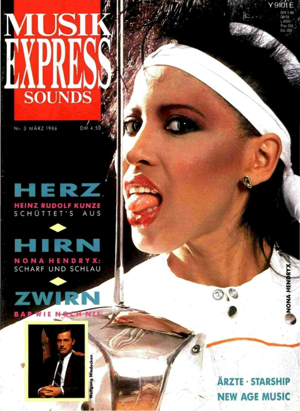 Musikexpress Magazin Deutschland 1986-03 Nona Hendryx Ärzte Starship Heinz Rudolf Kunze