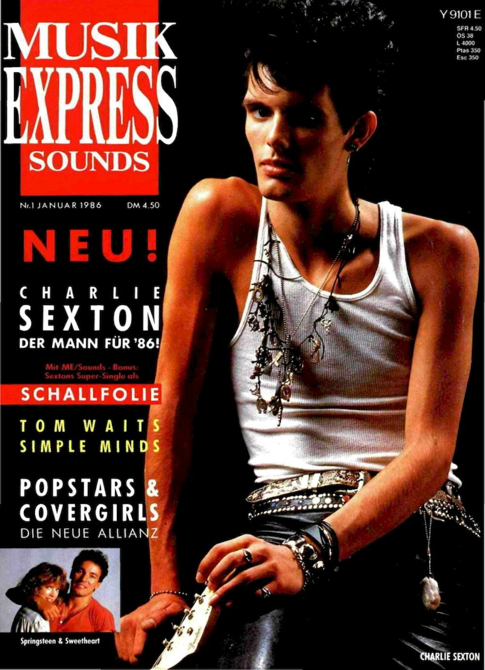 Musikexpress Magazin Deutschland 1986-01 Charlie Sexton Tom Waits Simple Minds Bruce Springsteen