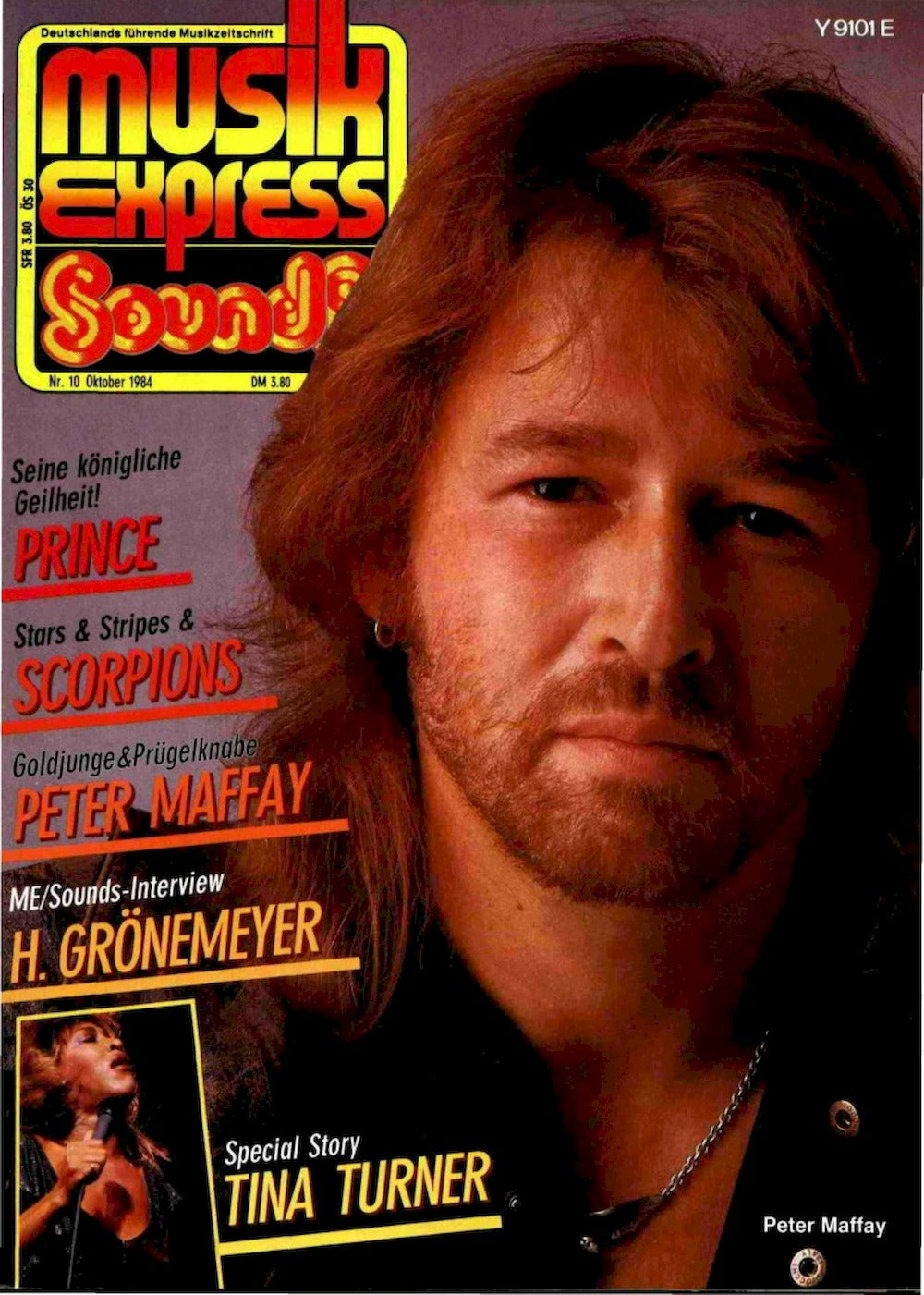 Musikexpress Sounds Magazin Deutschland 1984-10 Peter Maffay Prince Tina Turner Billy Idol Scorpions