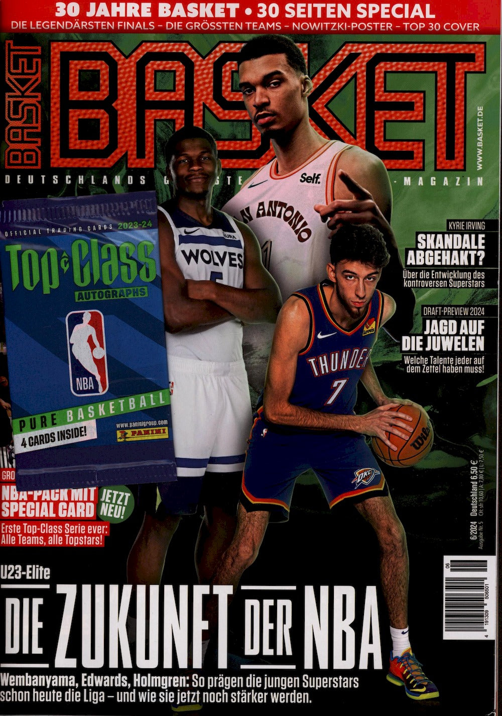 Basket Magazin Deutschland 2024-06 Kyrie Irving Wembanyama Edwards Holmgren