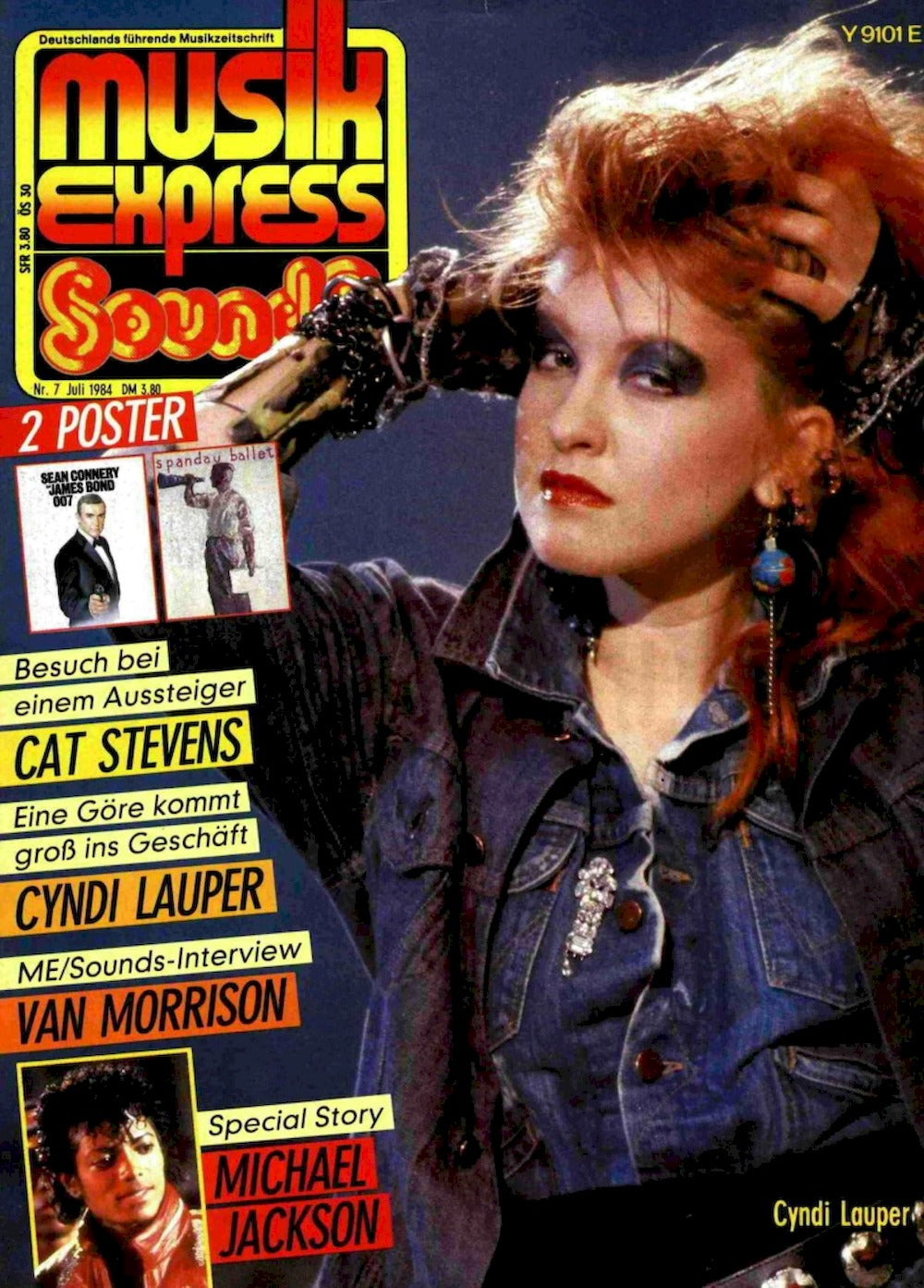 Musikexpress Sounds Magazin Deutschland 1984-07 Cyndi Lauper Michael Jackson Madonna Accept Spandau Ballet