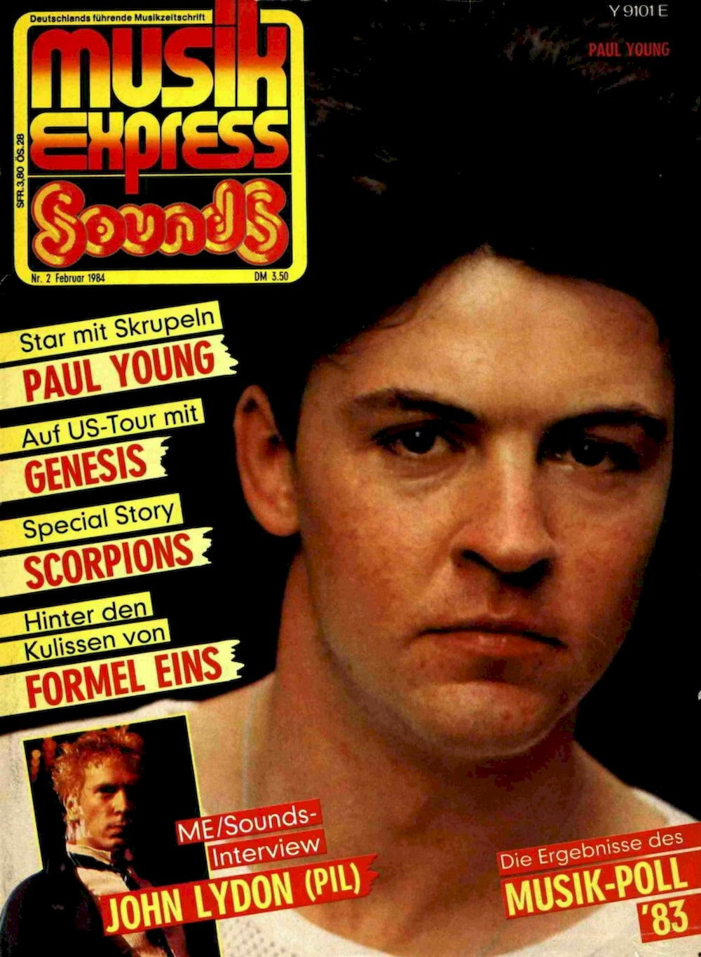 Musikexpress Sounds Magazin Deutschland 1984-02 Paul Young Genesis Scorpions John Lydon