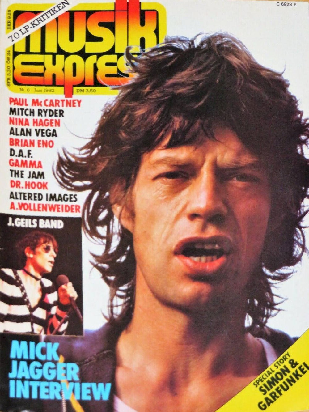 Musikexpress Sounds Magazin Deutschland 1982-06 Mick Jagger Paul McCartney Vega DAF Simon & Garfunkel