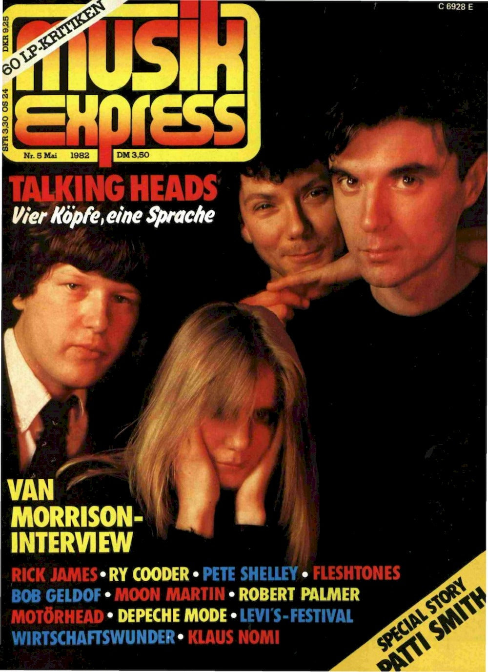 Musikexpress Sounds Magazin Deutschland 1982-05 Talking Heads Patti Smith Morrison Depeche Mode Motörhead