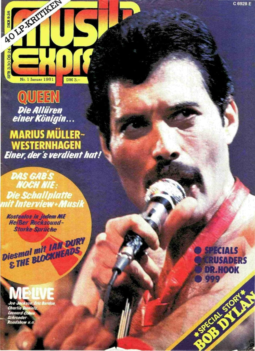 Musikexpress Sounds Magazin Deutschland 1981-01 Freddie Mercury Queen Bob Dylan Westernhagen