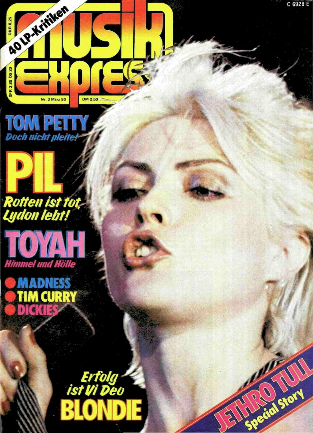 Musikexpress Sounds Magazin Deutschland 1980-03 Blondie Jethro Tull Toyah Madness Tom Petty