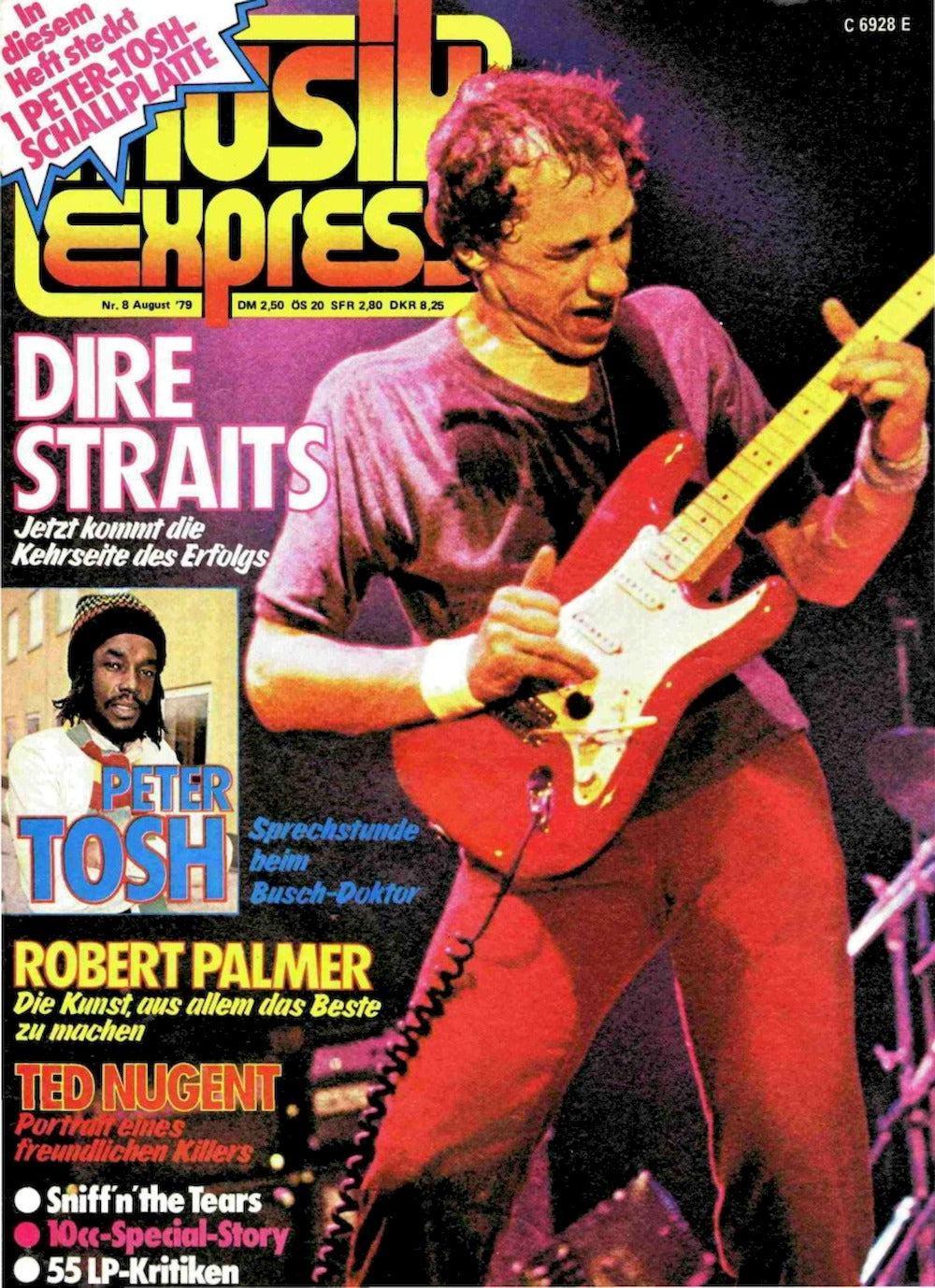 Musikexpress Magazin Deutschland 1979-08 Dire Straits Peter Tosh Robert Palmer Ted Nugent 10cc