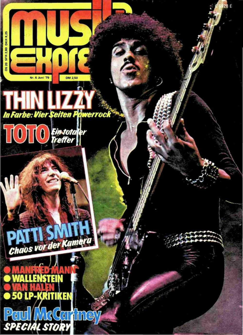 Musikexpress Magazin Deutschland 1979-06 Thin Lizzy Toto Patti Smith Paul McCartney Van Halen