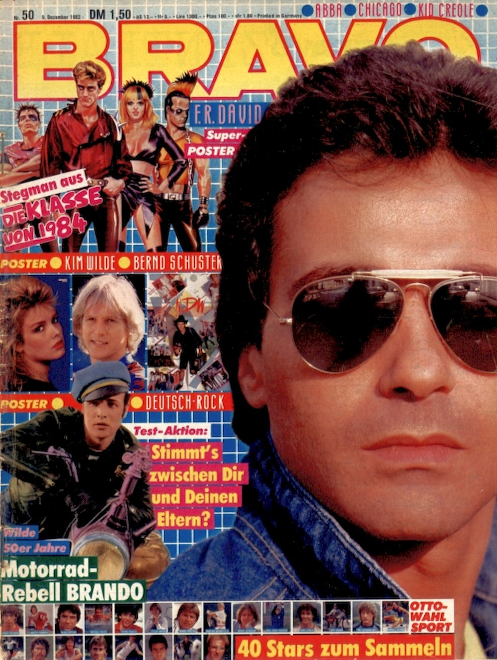 Bravo Magazin Deutschland 1982-50 David Marlon Brando Kim Wilde