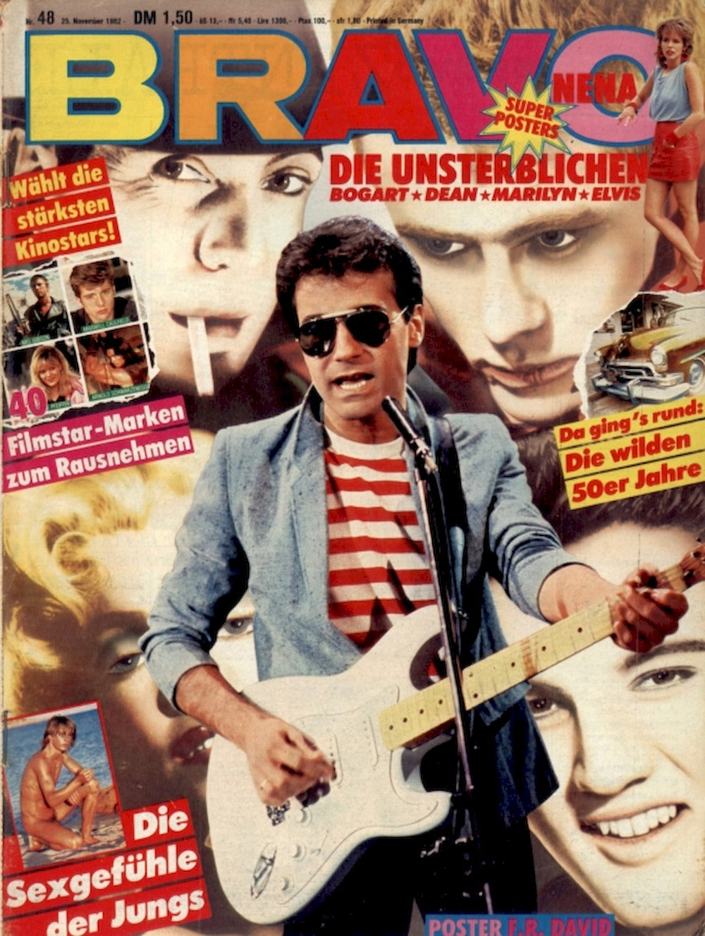Bravo Magazin Deutschland 1982-48 David Elvis Bogart James Dean Monroe