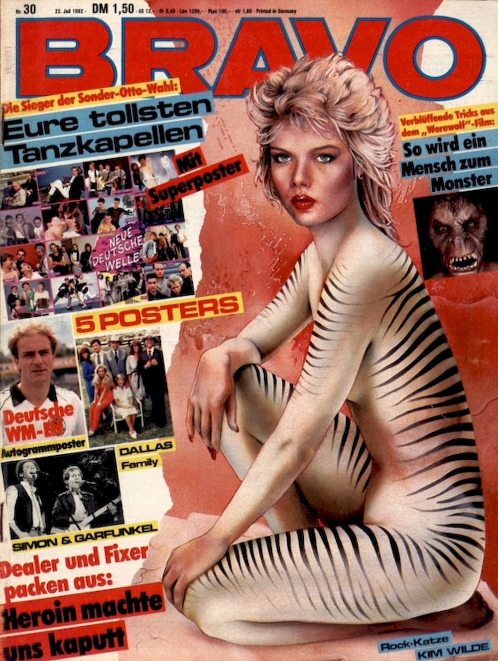 Bravo Magazin Deutschland 1982-30 Kim Wilde Police Helen Schneider
