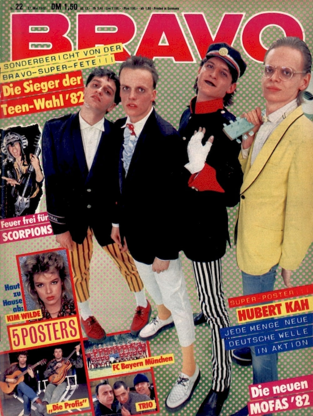 Bravo Magazin Deutschland 1982-22 Hubert Kah Kim Wilde Falco Saga Insisters