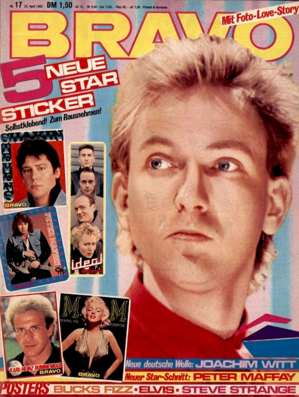 Bravo Magazin Deutschland 1982-17 Joachim Witt Queen Shakin Stevens Andreas Dorau