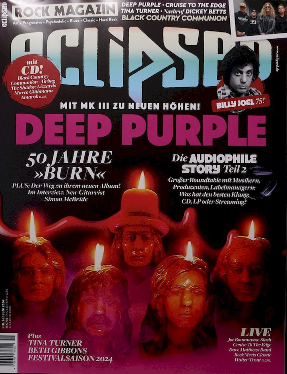 Eclipsed Magazin Deutschland 2024 #261 Deep Purple Billy Joel Tina Turner Beth Gibbons
