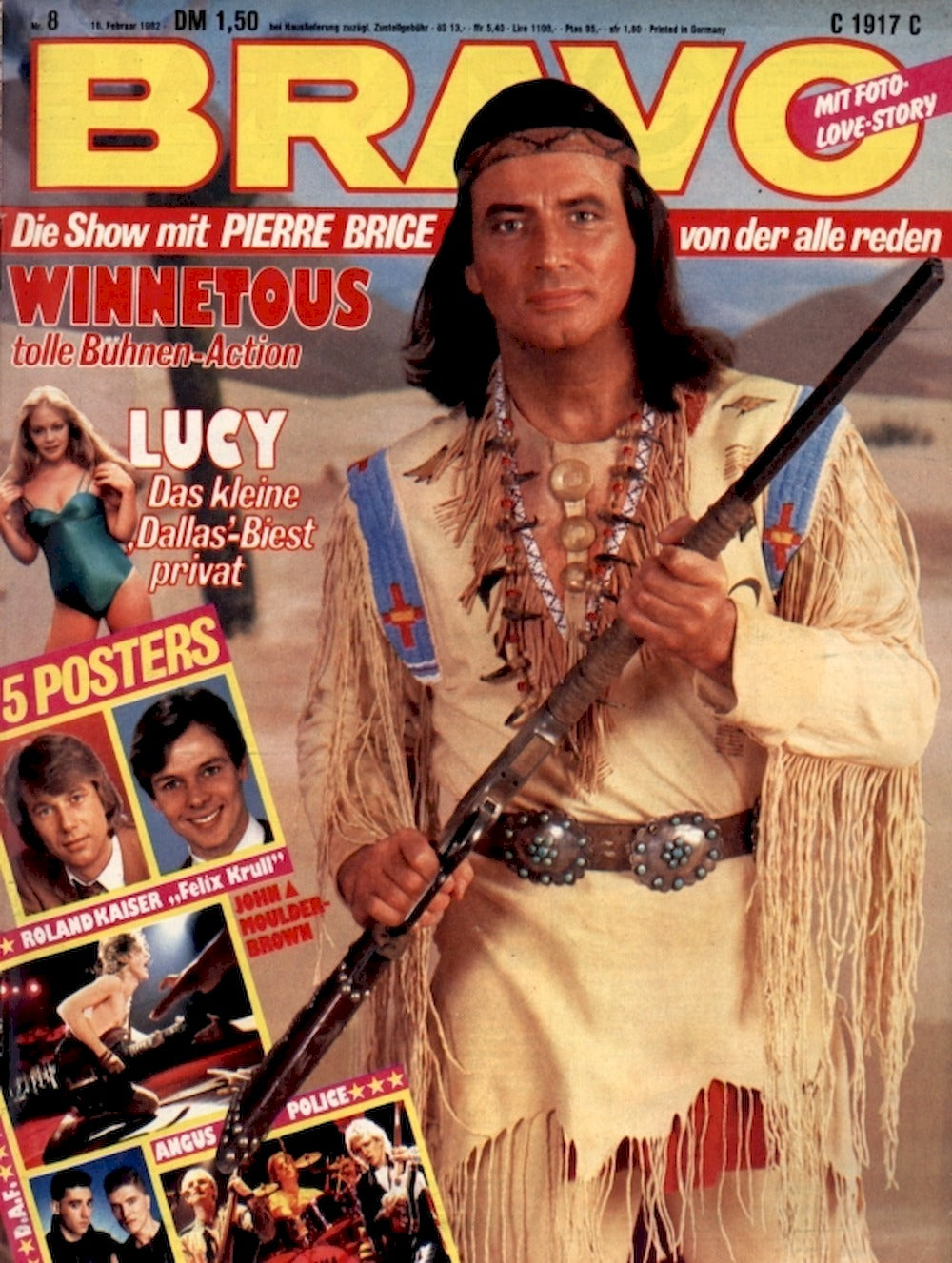Bravo Magazin Deutschland 1982-08 Pierre Brice Meat Loaf Cat Stevens ELO