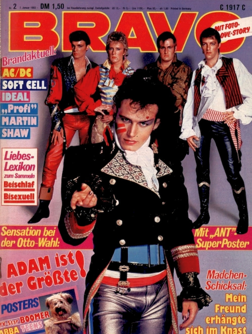 Bravo Magazin Deutschland 1982-02 Adam Ant AC/DC Soft Cell Ideal Martin Shaw