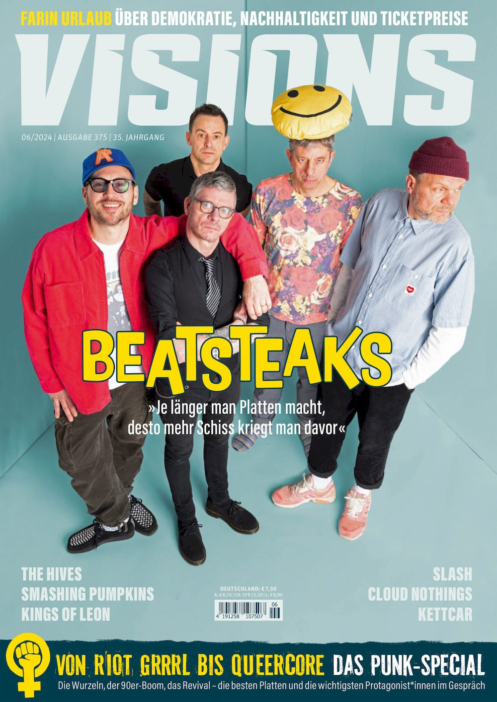 Visions Magazin Deutschland 2024-06 Beatsteaks Farin Urlaub Smashing Pumpkins Billy Corgan #375