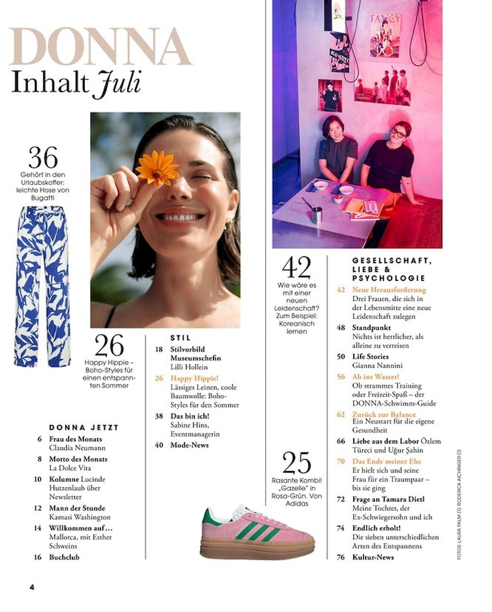 Donna Magazin Deutschland 2024-07 Estelle Lefebure Sheila
