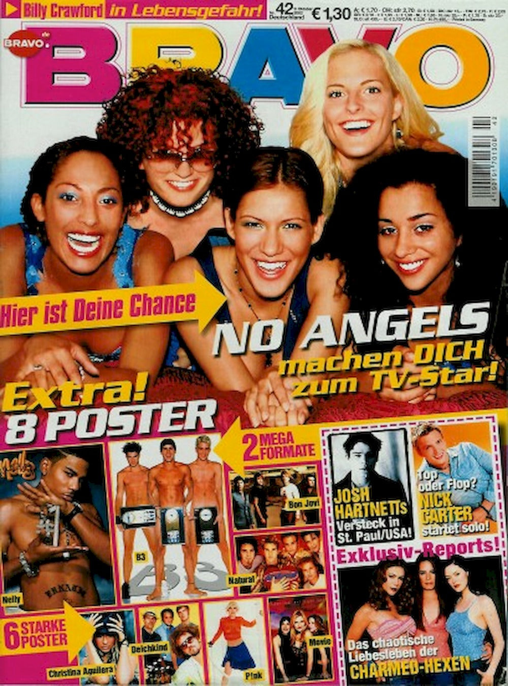 Bravo Magazin Deutschland 2002-42 No Angels Pink Christina Aguilera Bon Jovi Britney Spears
