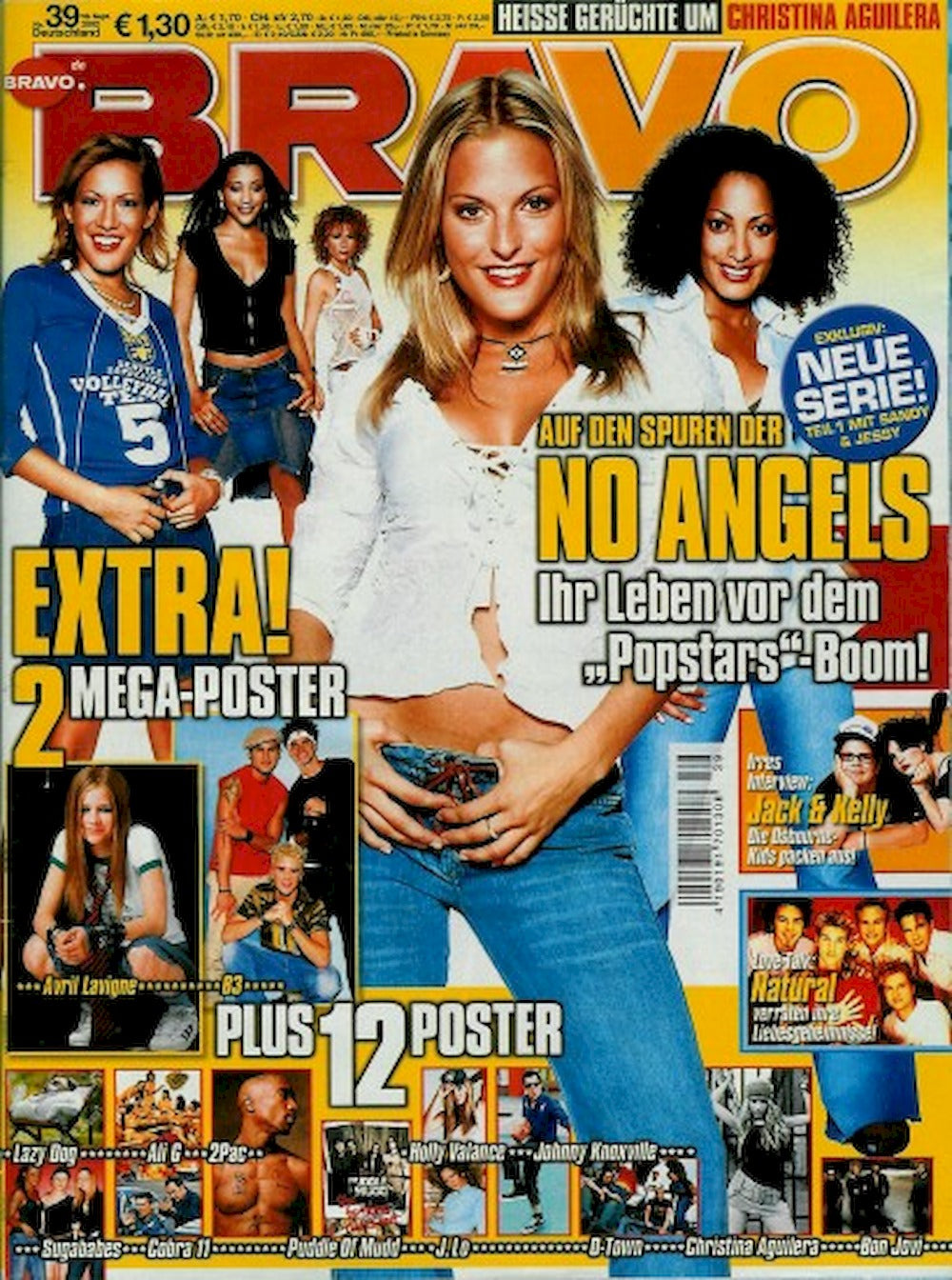 Bravo Magazin Deutschland 2002-39 No Angels Christina Aguilera Sarah Connor 2Pac