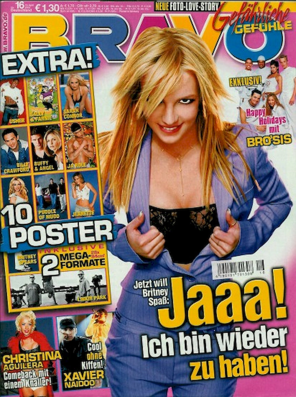 Bravo Magazin Deutschland 2002-16 Britney Spears Christina Aguilera Westlife Jessica Alba Madonna