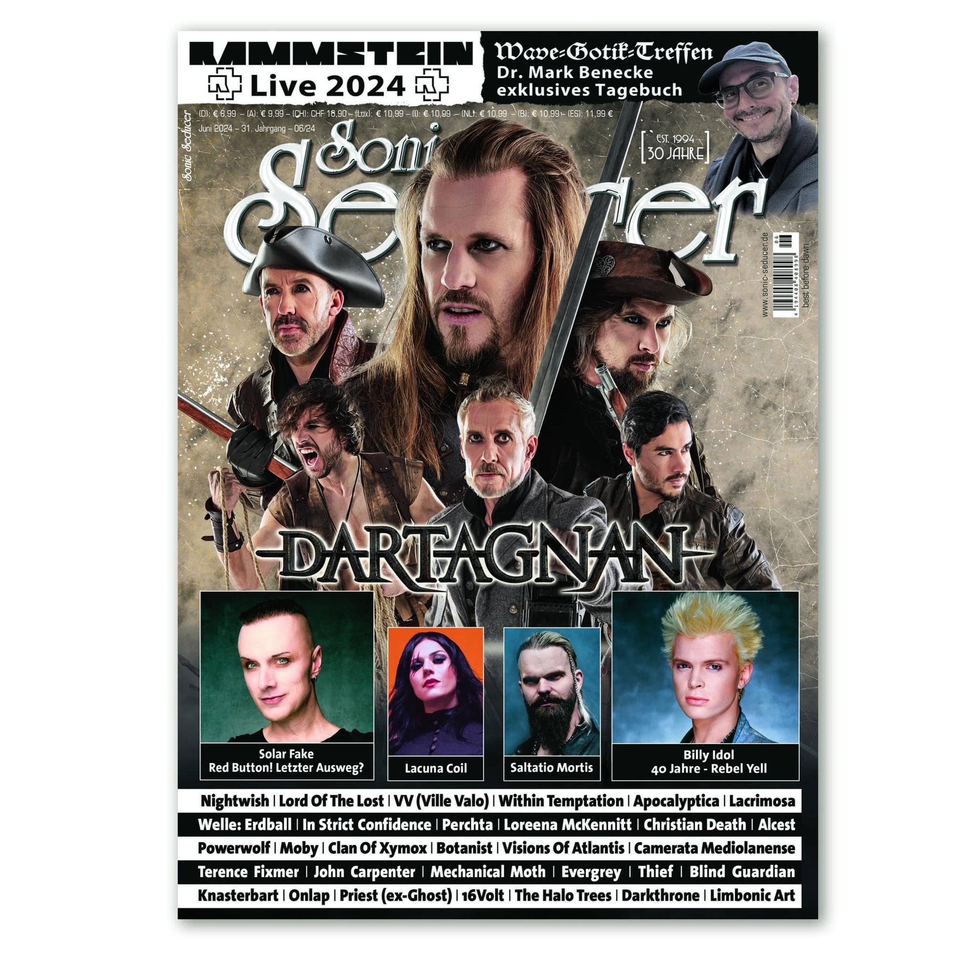 Sonic Seducer Magazin Deutschland 2024-06 Dartagnan Billy Idol Lacuna Coil