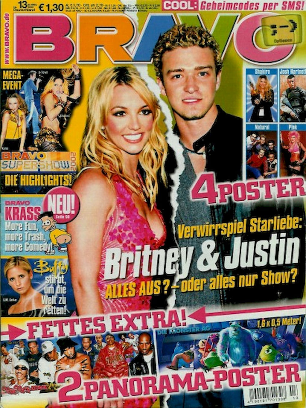 Bravo Magazin Deutschland 2002-13 Britney Spears Justin Timberlake Pink Shakira Nelly