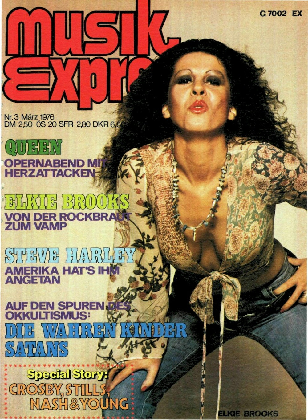 Musikexpress Magazin Deutschland 1976-03 Elkie Brooks Queen Steve Harley Crosby, Stills, Nash & Young