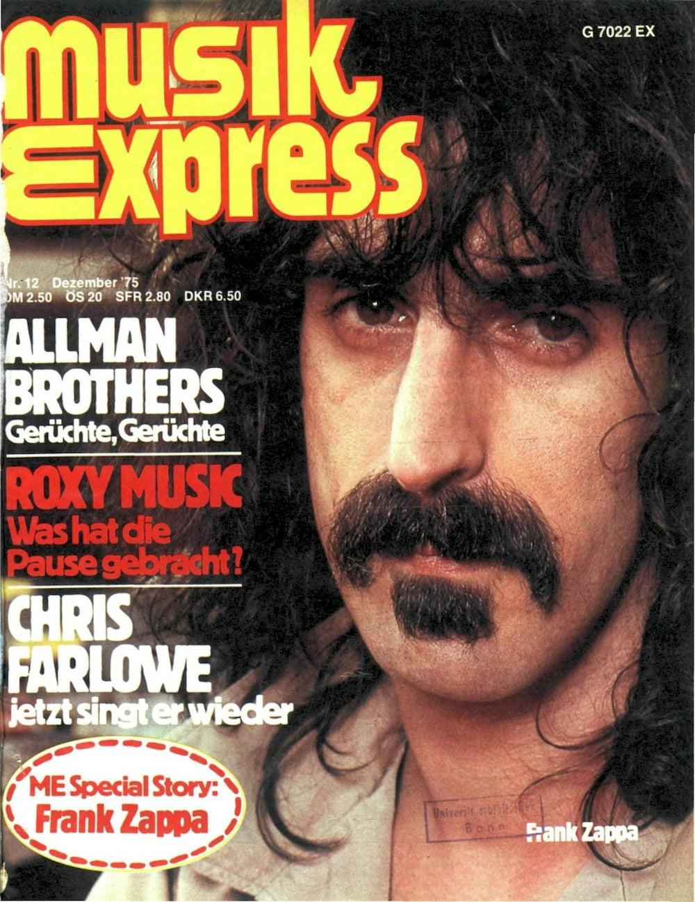 Musikexpress Magazin Deutschland 1975-12 Frank Zappa Allman Brothers Roxy Music Chris Farlowe