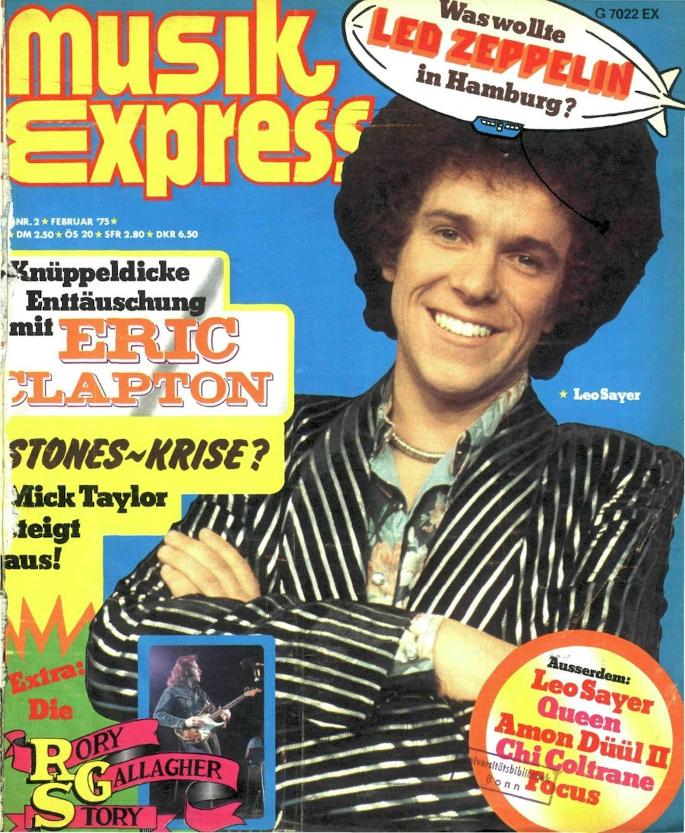 Musikexpress Magazin Deutschland 1975-02 Leo Sayer Eric Clapton Amon Düül Led Zeppelin Stones