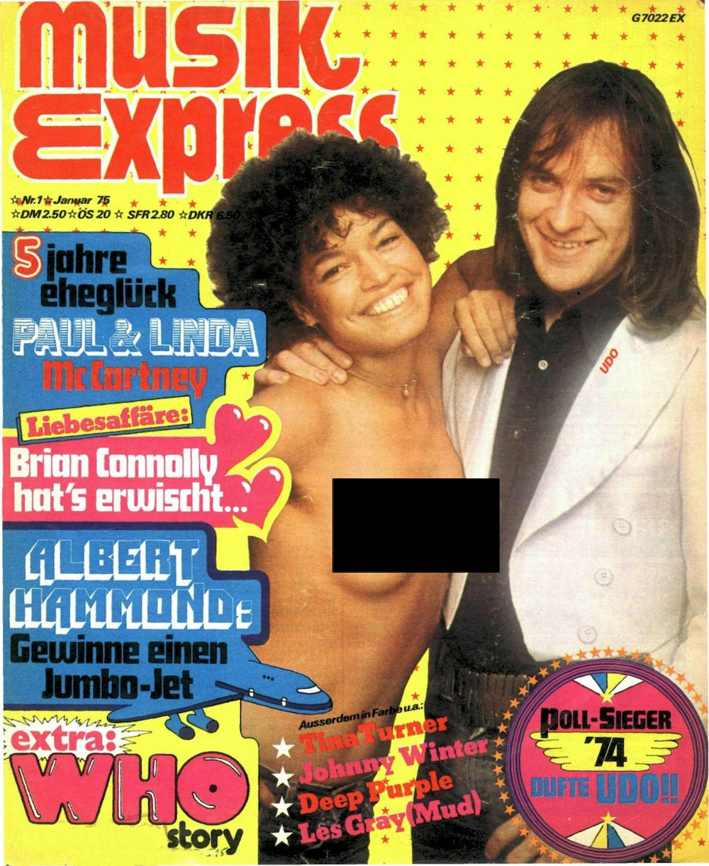 Musikexpress Magazin Deutschland 1975-01 Udo Lindenberg Who Deep Purple Sweet Johnny Winter
