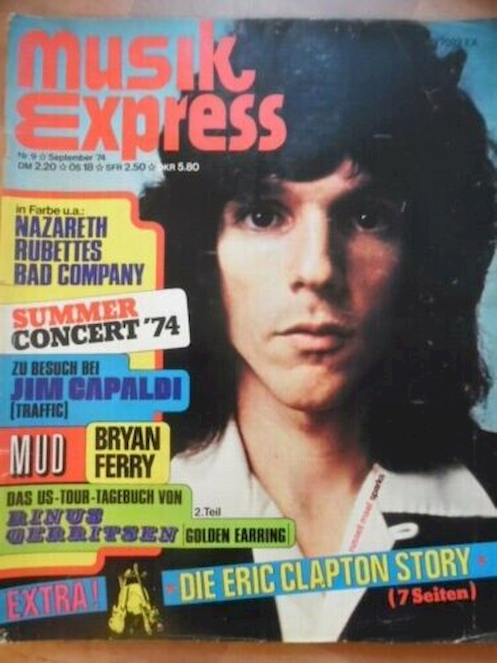 Musikexpress Magazin Deutschland 1974-09 Russell Mael Rubettes Eric Clapton Nazareth Bryan Ferry