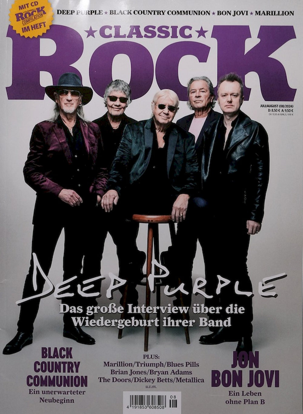 Classic Rock Magazin Deutschland 2024-07+08 Deep Purple Black Country Communion Bon Jovi #131