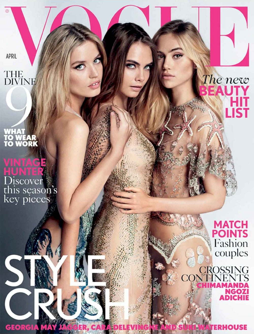 Vogue Magazin UK 2015-04 Georgia May Jagger Cara Delevingne Suki Waterhouse