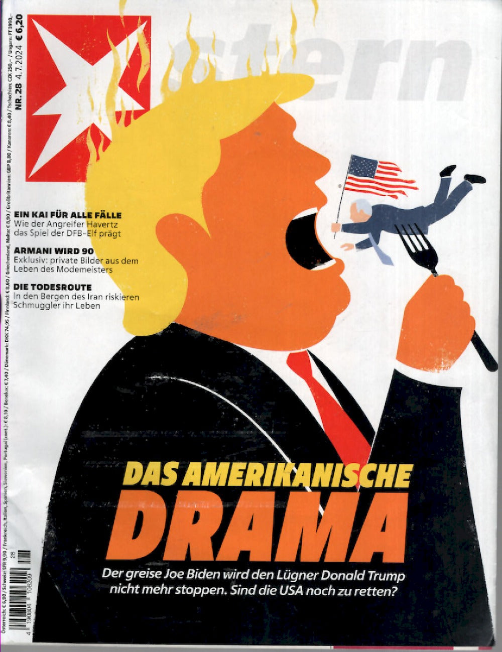 Stern Magazin Deutschland 2024-28 Donald Trump Joe Biden Edel Rodriguez