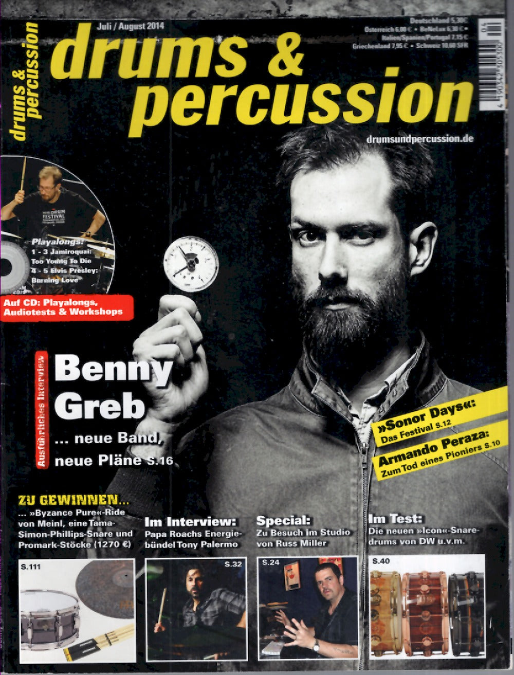 Drums & Percussions Magazin Deutschland 2014-07+08 Benny Greb Tony Palermo Russ Miller
