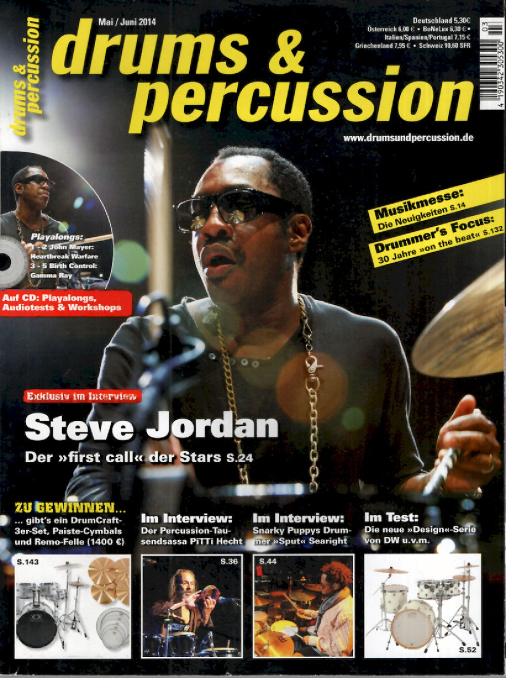 Drums & Percussions Magazin Deutschland 2014-05+06 Steve Jordan Pitti Hecht Sput Searight