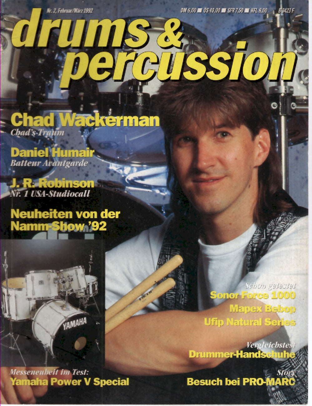 Drums & Percussions Magazin Deutschland 1992-02+03 Chad Wackerman Daniel Humair J.R. Robinson