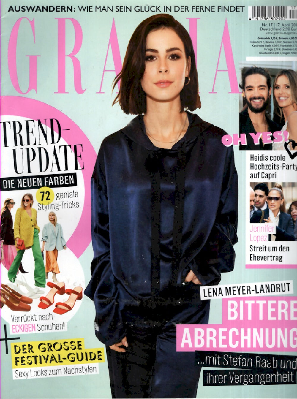 Grazia Magazin Deutschland 2019-17 Lena Meyer-Landrut Jennifer Lopez Heidi Klum