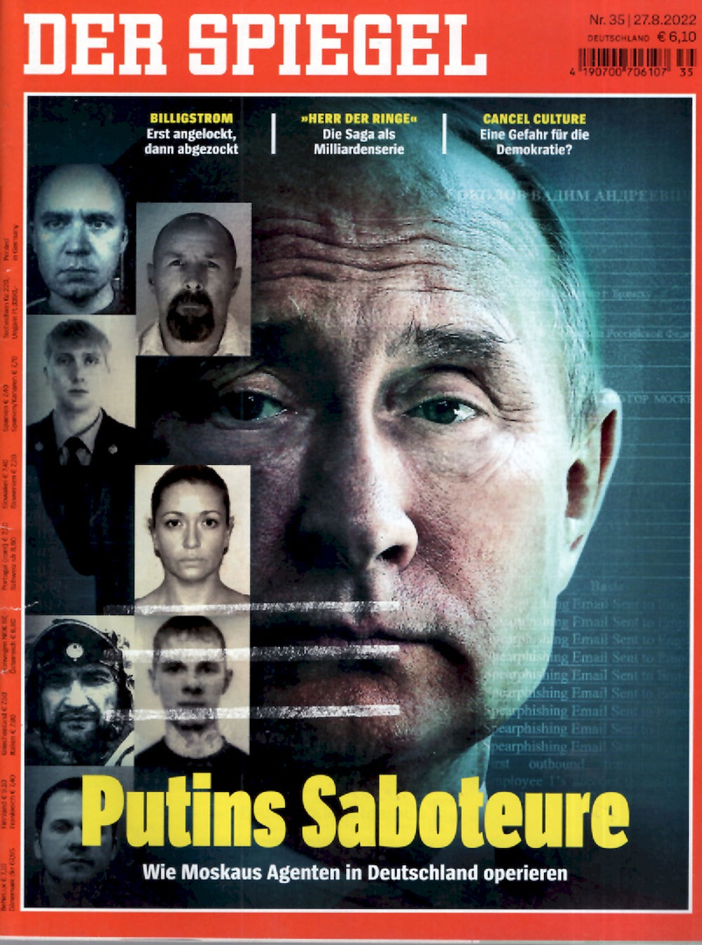 Der Spiegel Magazin Deutschland 2022-35 Putin Agents