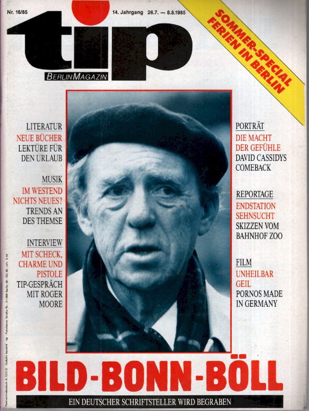 Tip Berlin Magazin Deutschland 1985-16 Heinrich Böll
