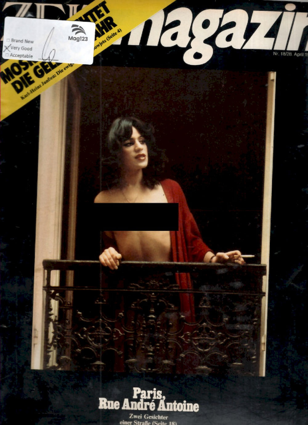 Zeit Magazin Deutschland 1978-18 Paris Rue Andre Antoine