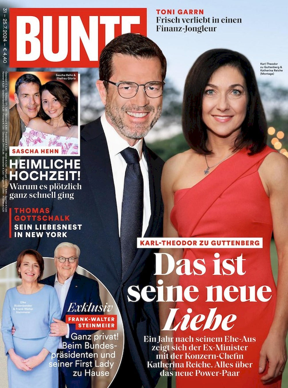 Bunte Magazin Deutschland 2024-31 Guttenberg Sascha Hehn Steinmeier