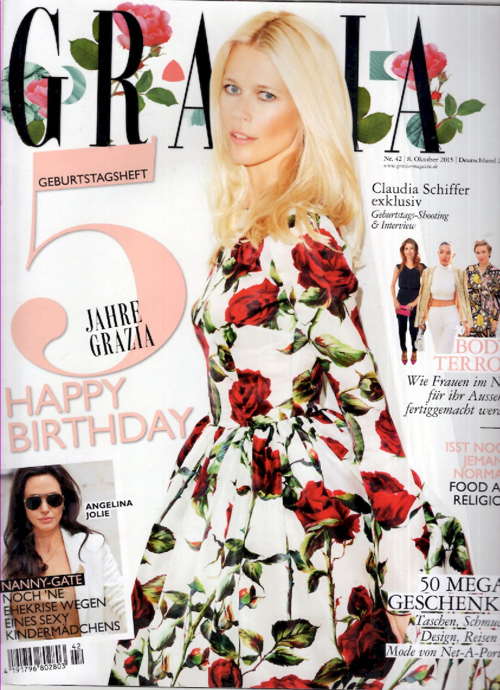 Grazia Magazin Deutschland 2015-42 Claudia Schiffer